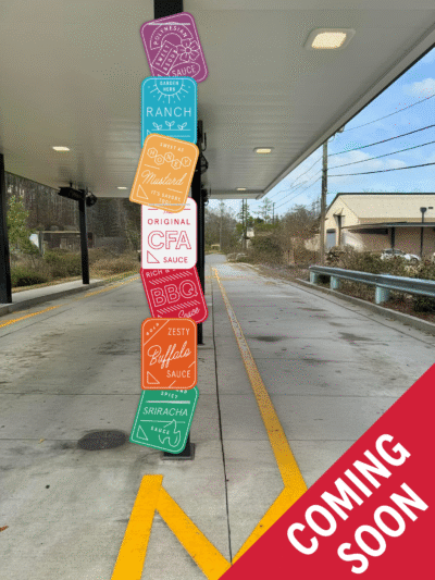 Rigid Sauce Sign for Canopy Pole