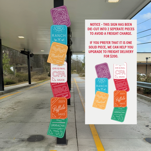 Sauce Signs for Canopy Pole