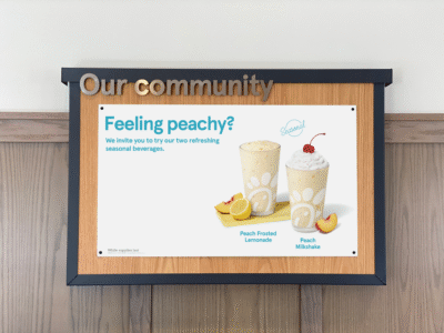 Community Board Magnet - Seasonal Peach White (2025)