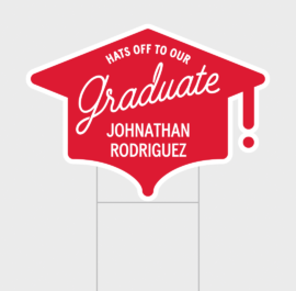 Grad Cap Die-cut Yard Sign