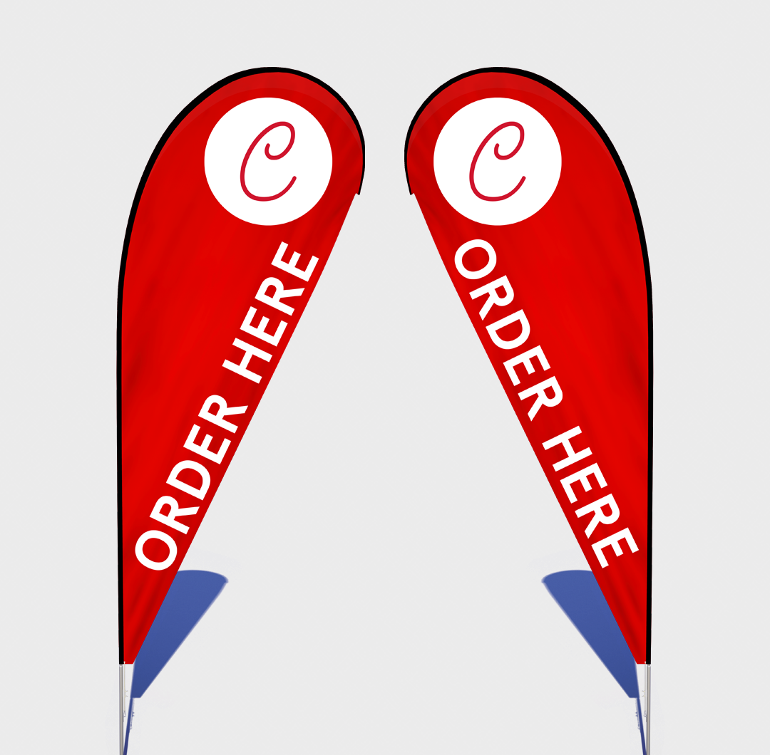 Double-sided Teardrop Flag