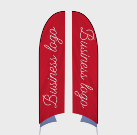 Double-sided Feather Flag