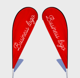 Double-sided Teardrop Flag